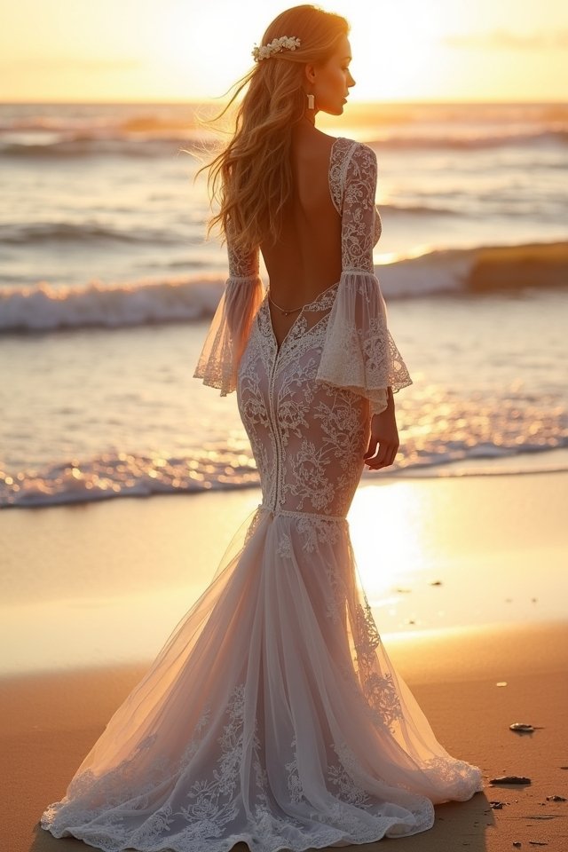 open back flutter sleeves