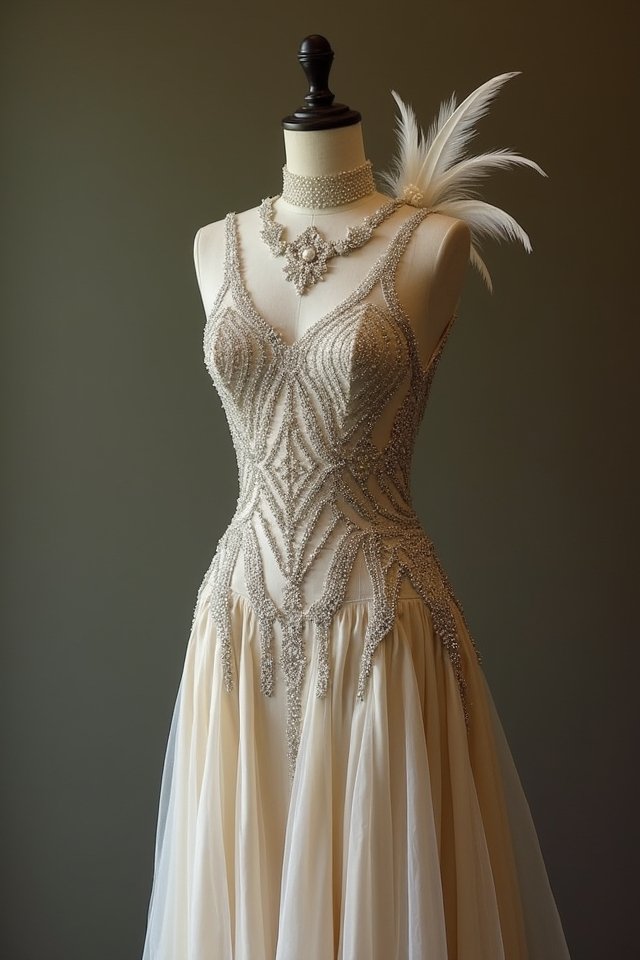opulent art deco gown