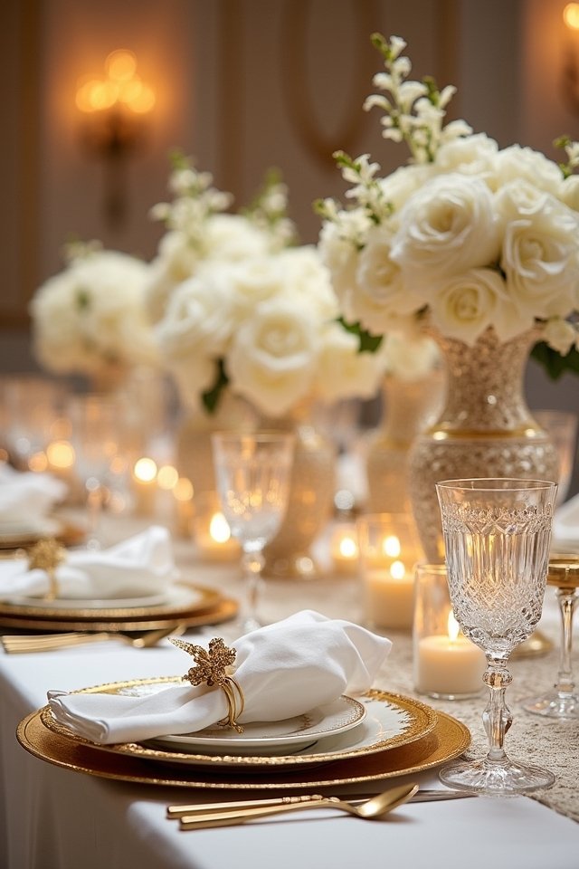opulent gold and white elegance
