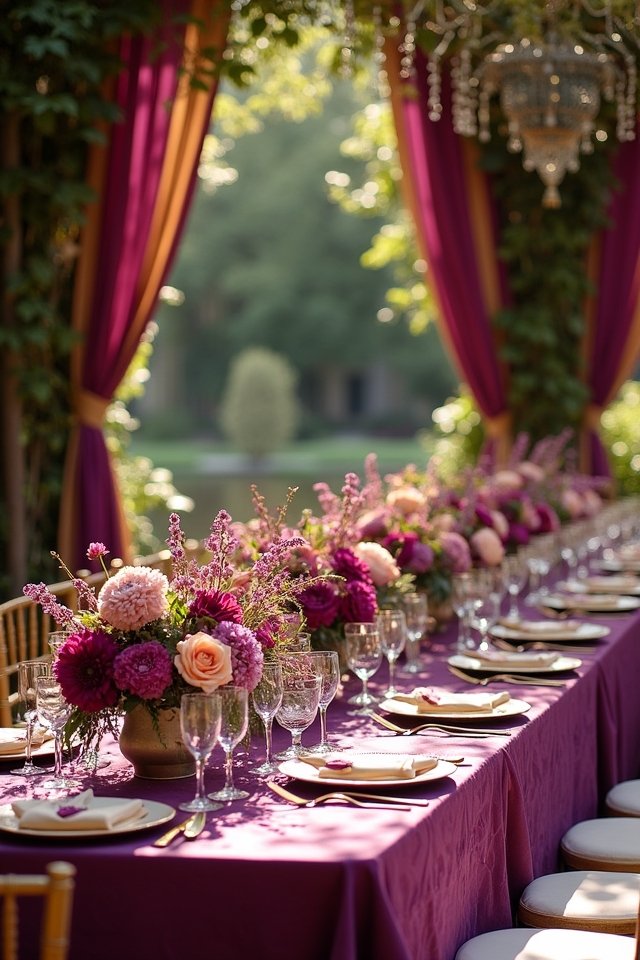 opulent plum and gold