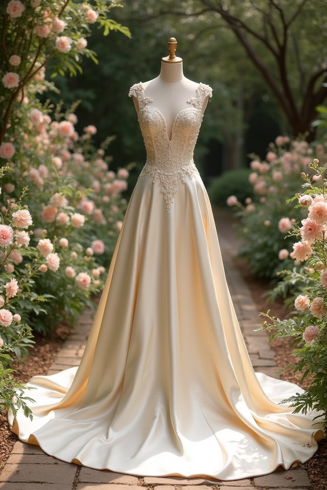 opulent satin gown elegance
