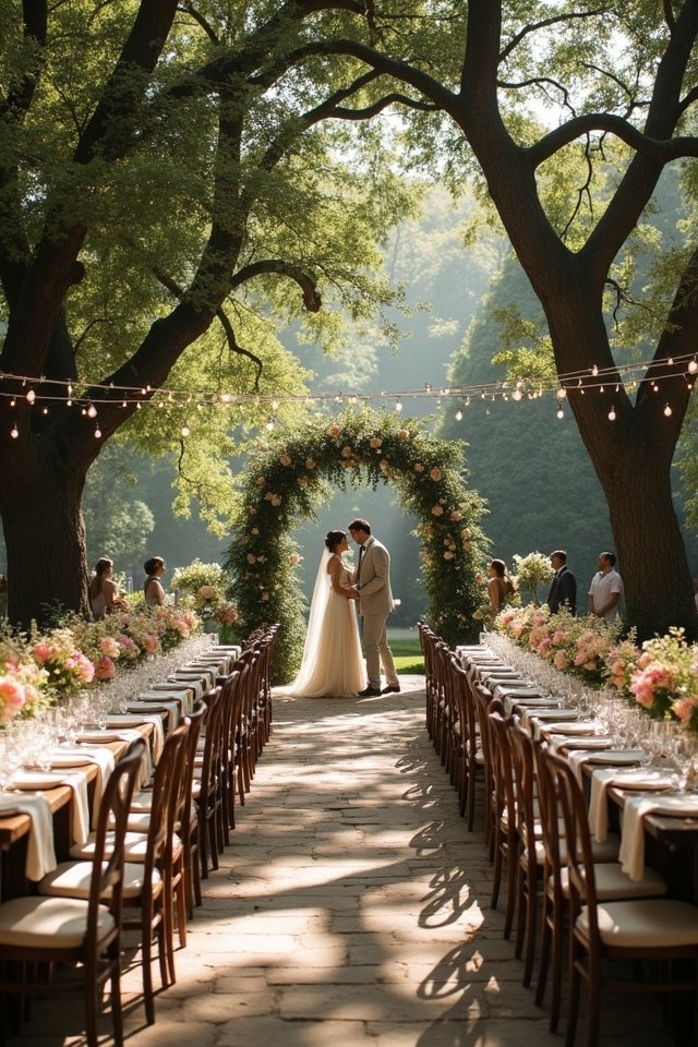 outdoor fairytale garden reception