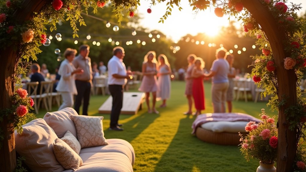 outdoor wedding reception activities