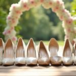 outdoor wedge wedding shoes