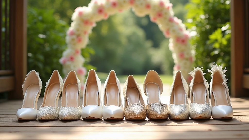 outdoor wedge wedding shoes