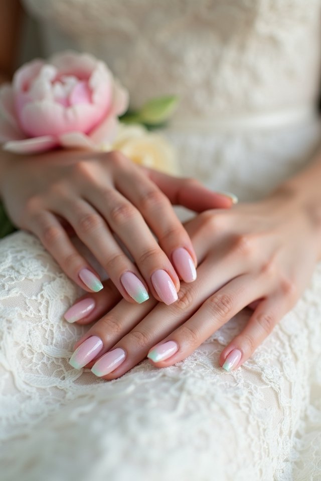 pastel bridal nail elegance