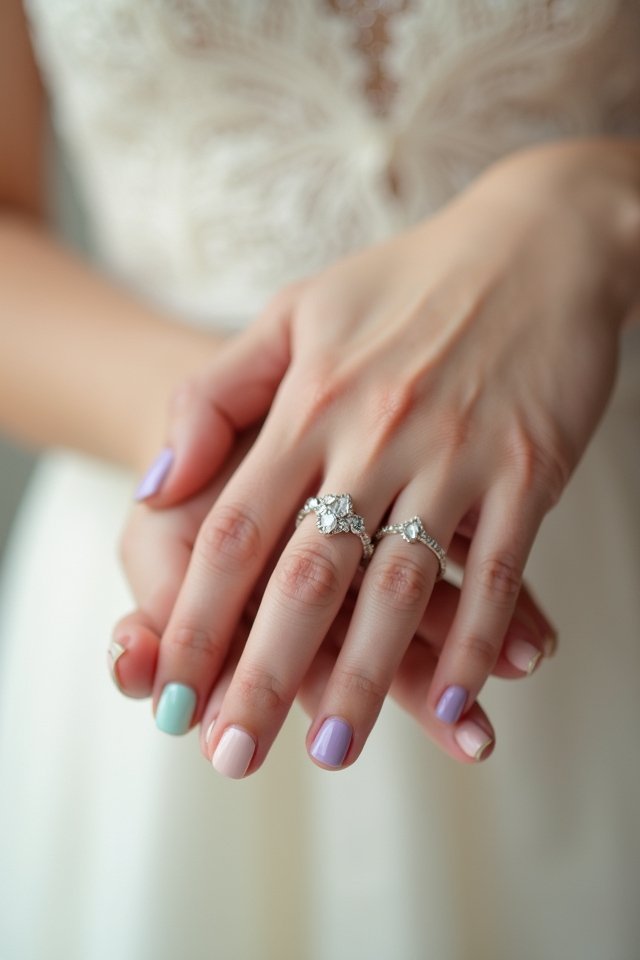 pastel bridal nail trends