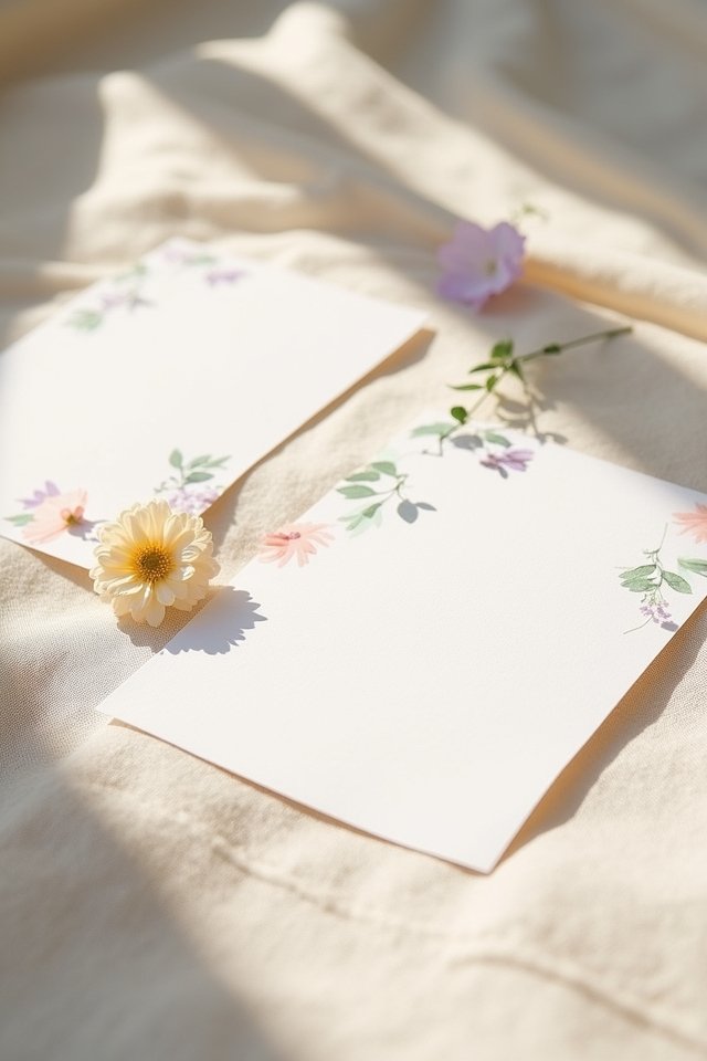 pastel floral wedding invitations