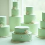 pastel green minimalist cakes
