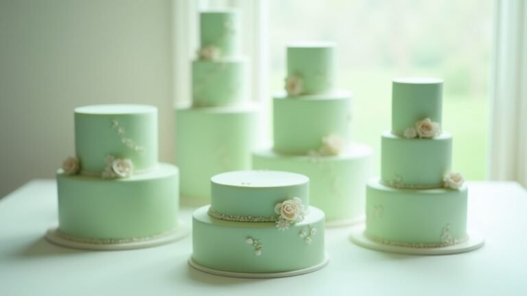 pastel green minimalist cakes