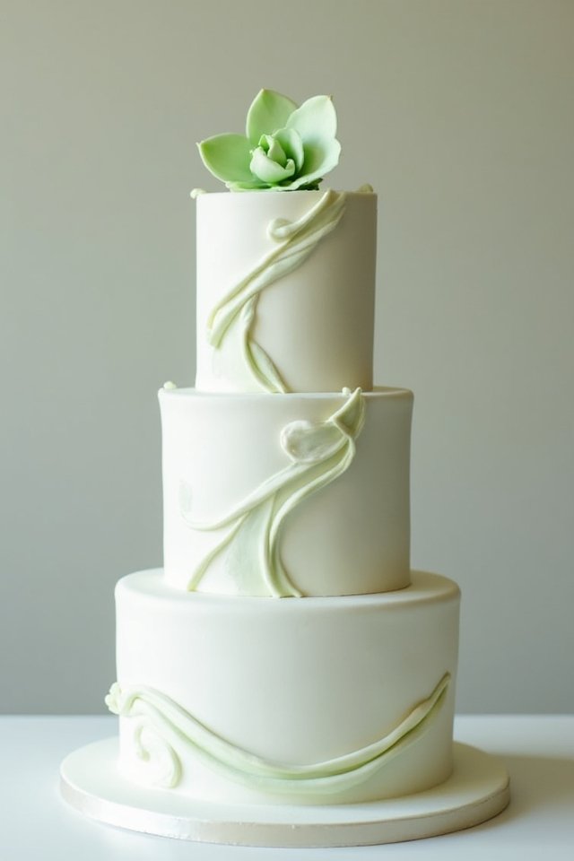 pastel green wedding cake