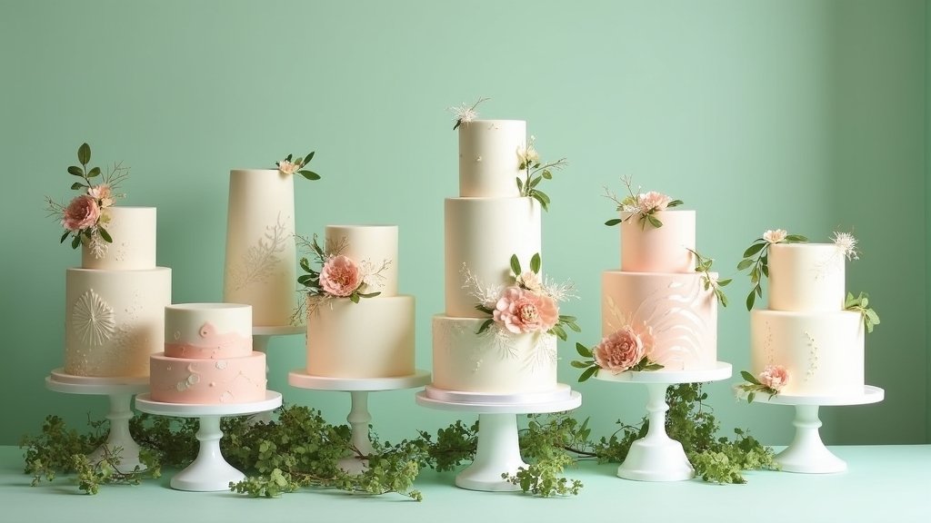 pastel green wedding cakes