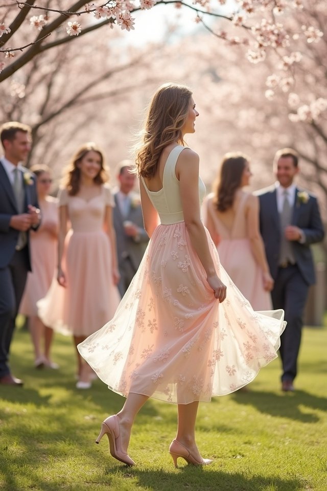 pastel midi skirt elegance