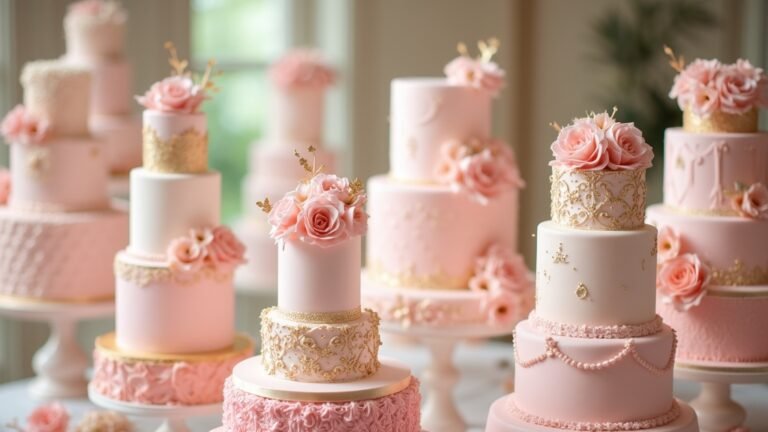pastel pink luxury cakes