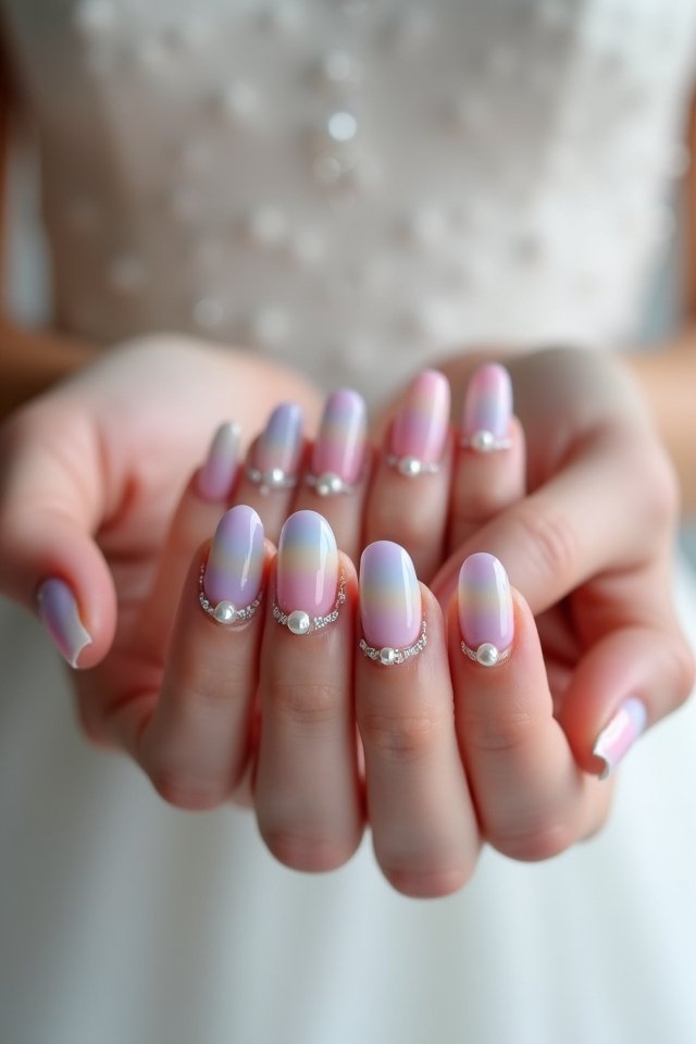 pastel rainbow ombre elegance