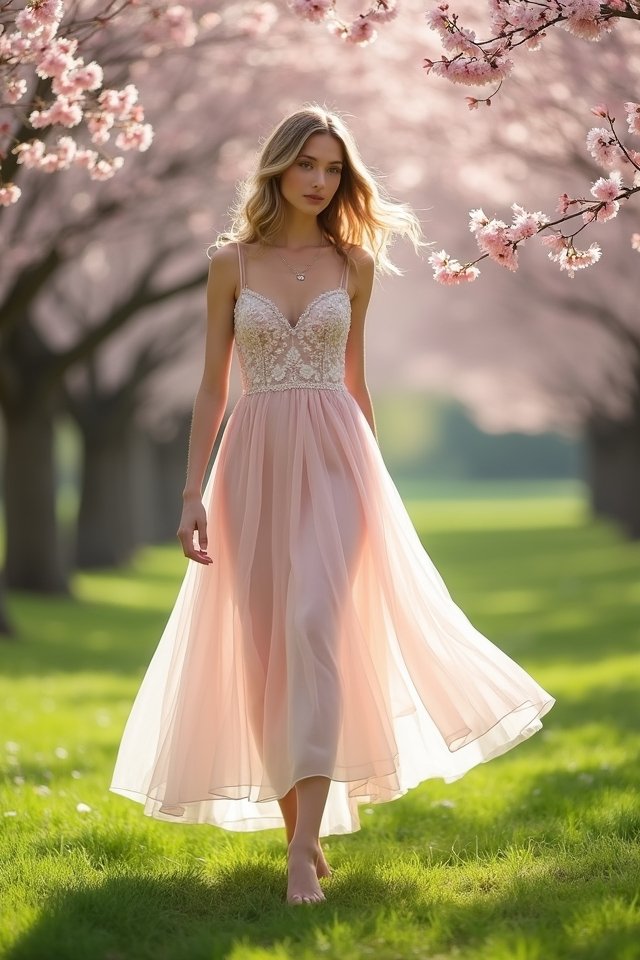 pastel wedding dress elegance