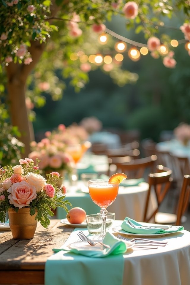 peach and mint celebration vibes