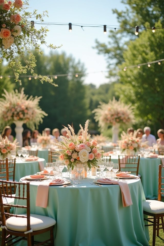 peach and mint elegance