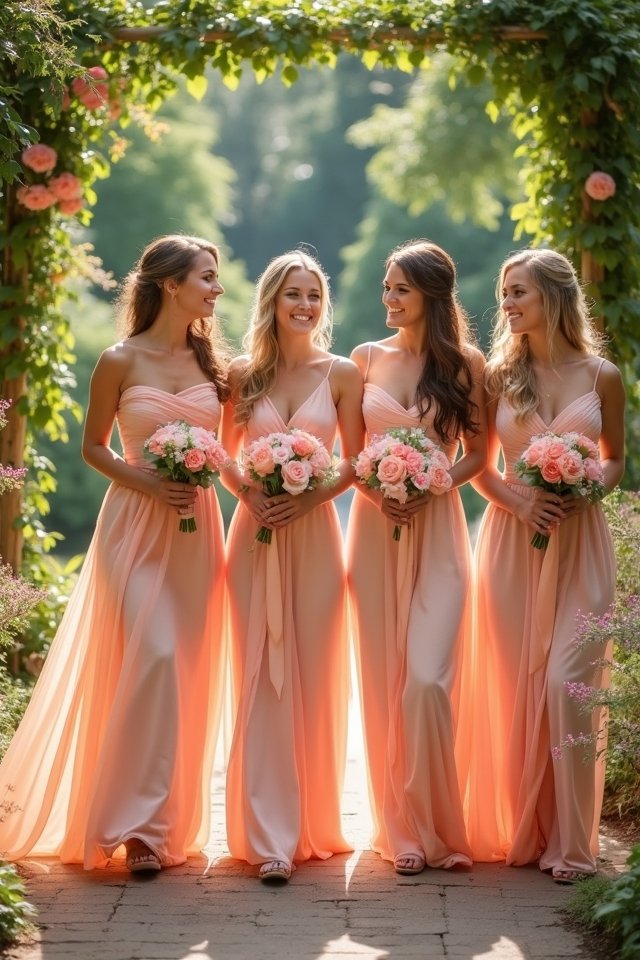 peach themed dreamy weddings