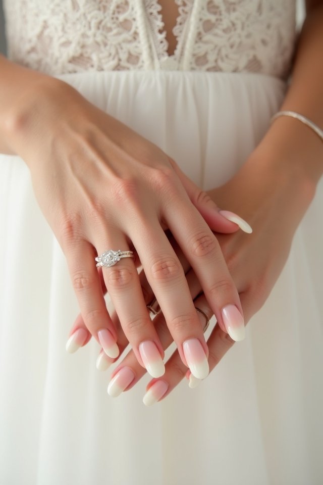 peach to ivory ombre elegance