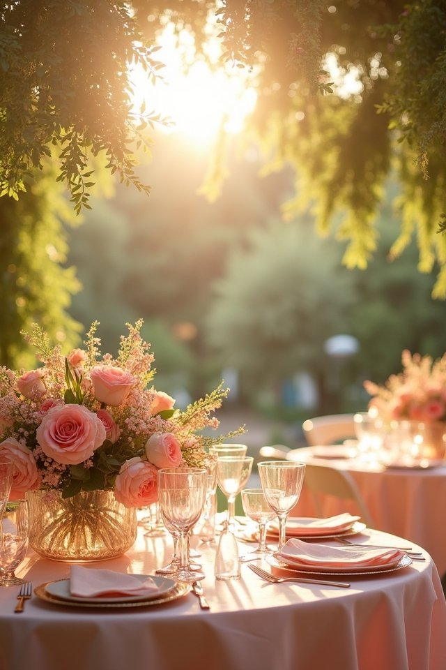 peachy coral summer romance