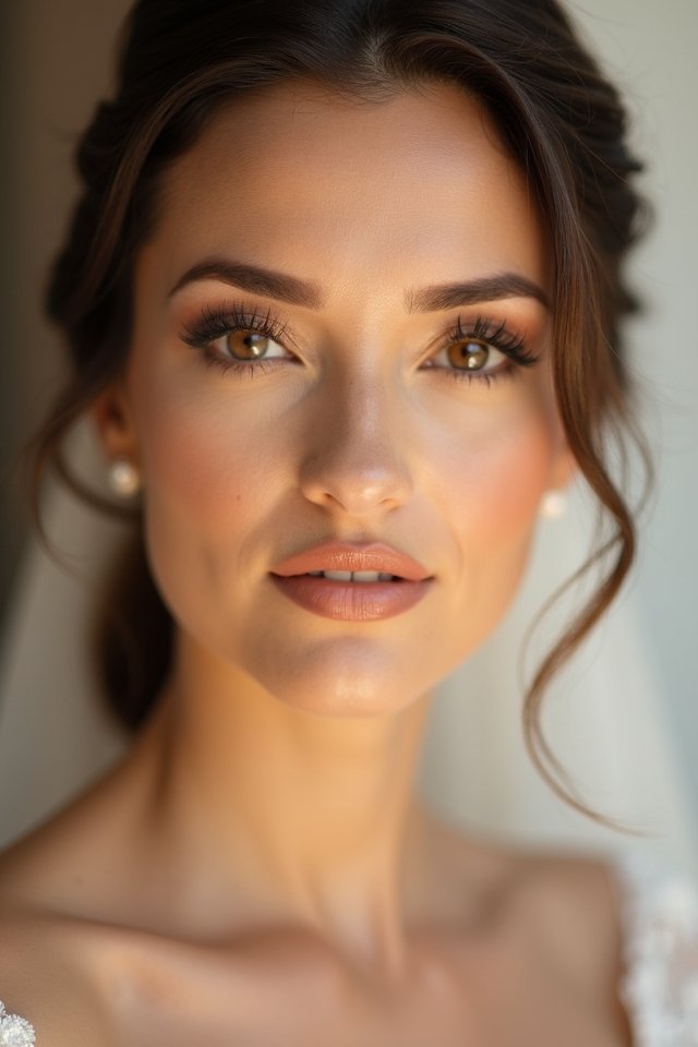 peachy glow for brides