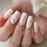 pearl ombre wedding nails
