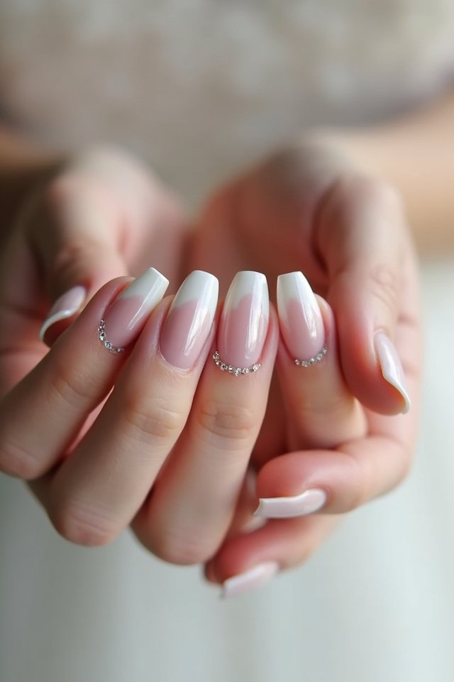 pearlescent gradient nail art