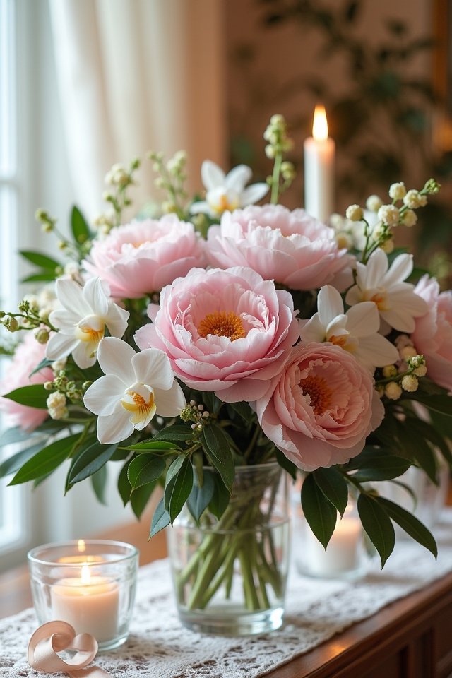 peonies and orchids elegance