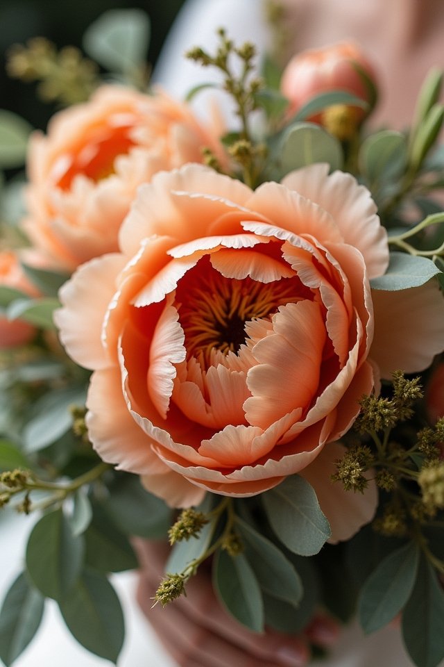 peonies and sage elegance