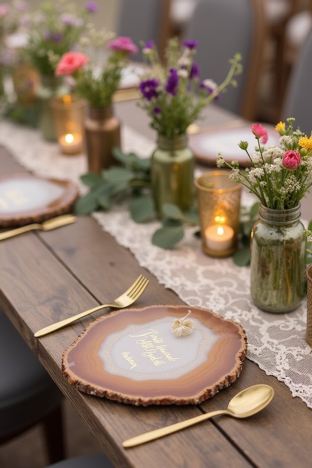 personalized agate place cards