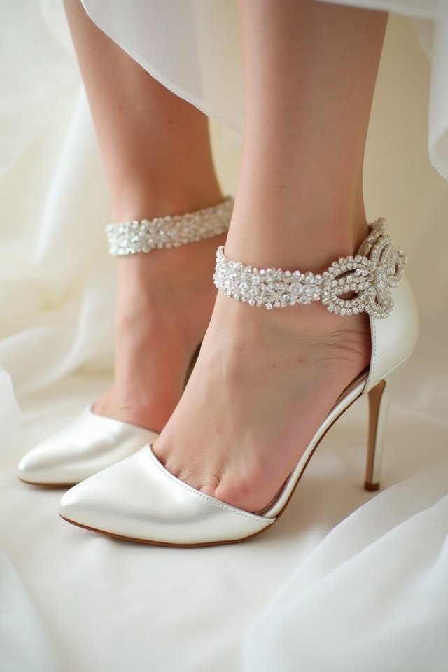 personalized bridal shoe straps