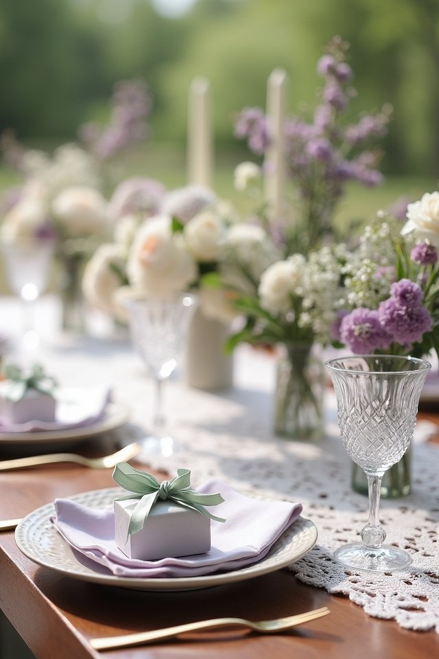 personalized lilac wedding favors
