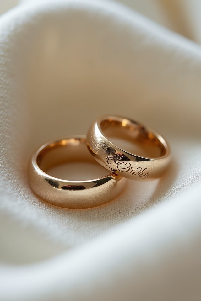 personalized love story rings