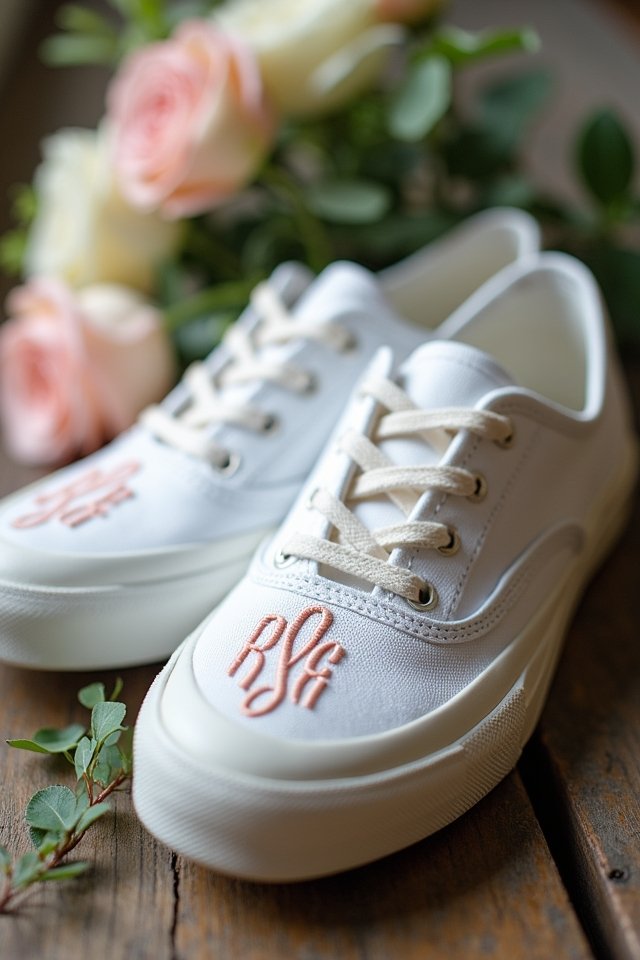 personalized monogram wedding sneakers