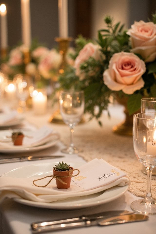 personalized name cards and favors