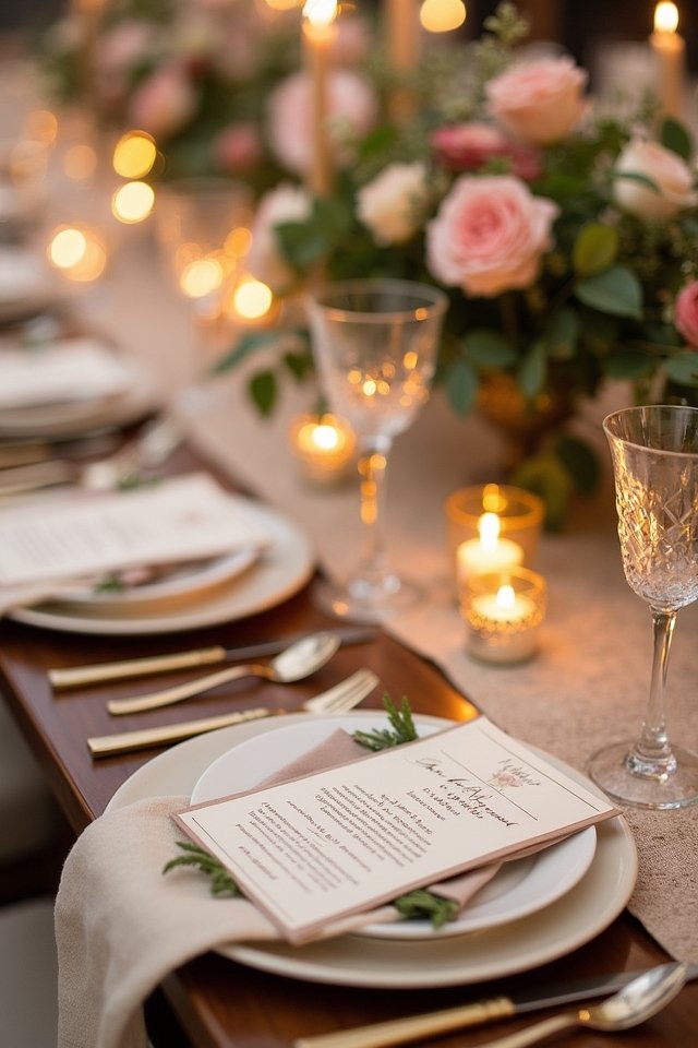 personalized table numbers and menus