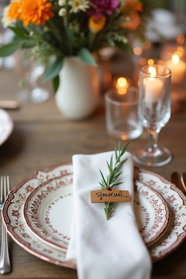 personalized wedding place settings