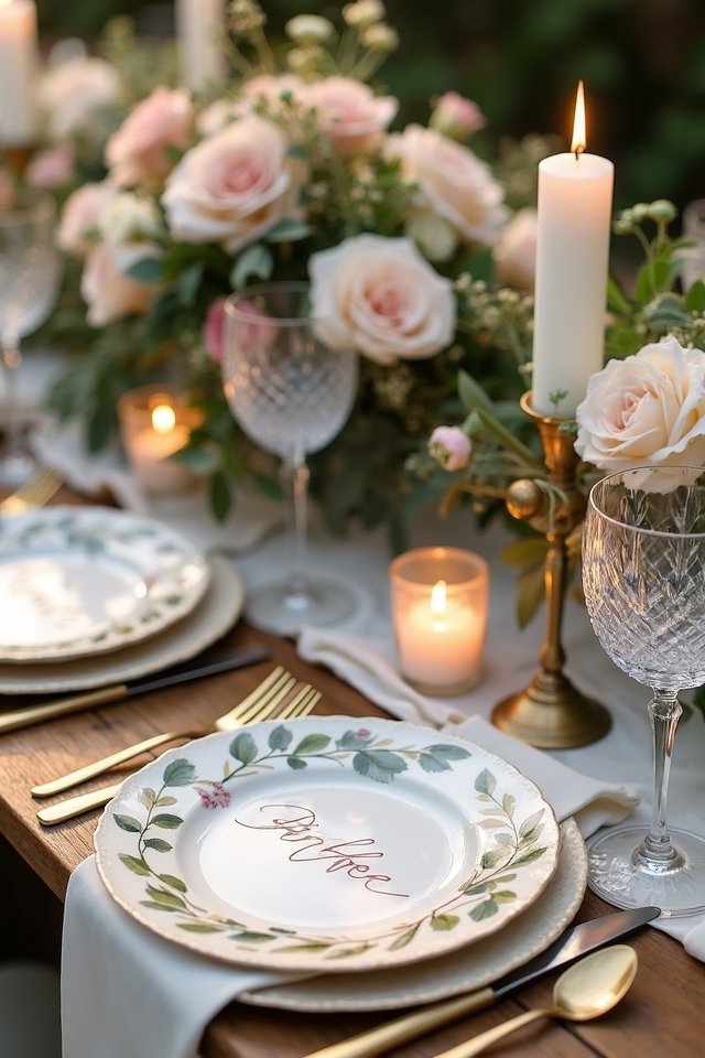 personalized wedding place settings