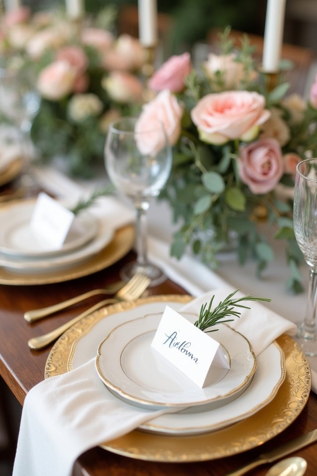 personalized wedding table decor