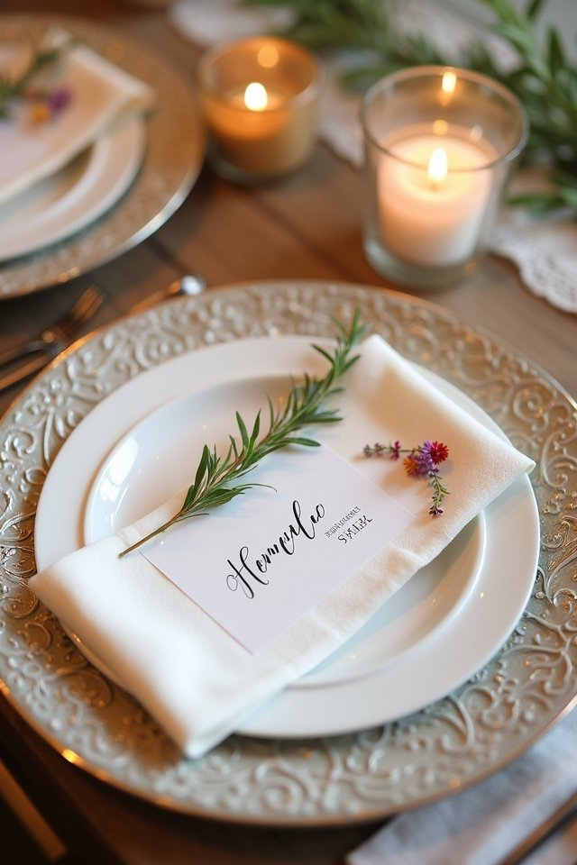 personalized wedding table experience