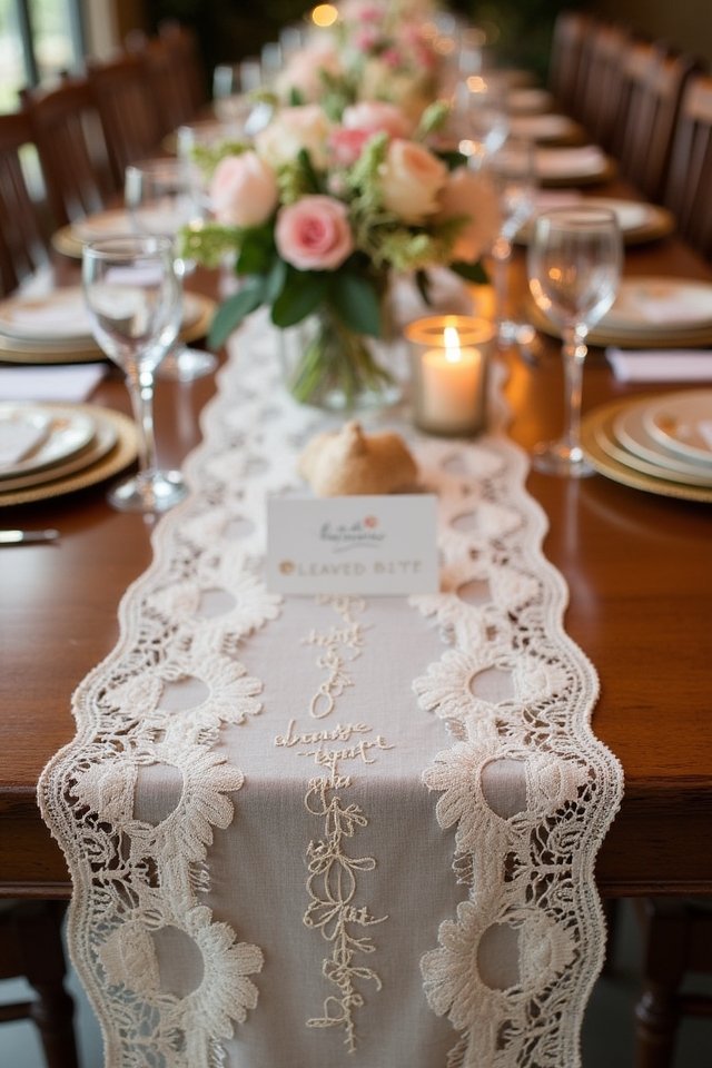 personalized wedding table runners