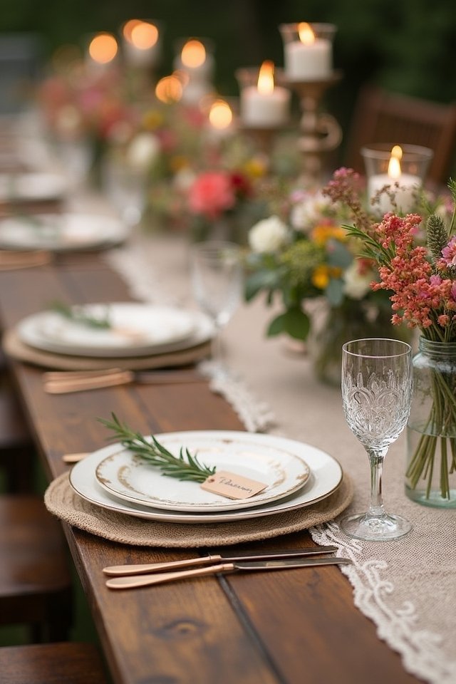 personalized wedding table settings
