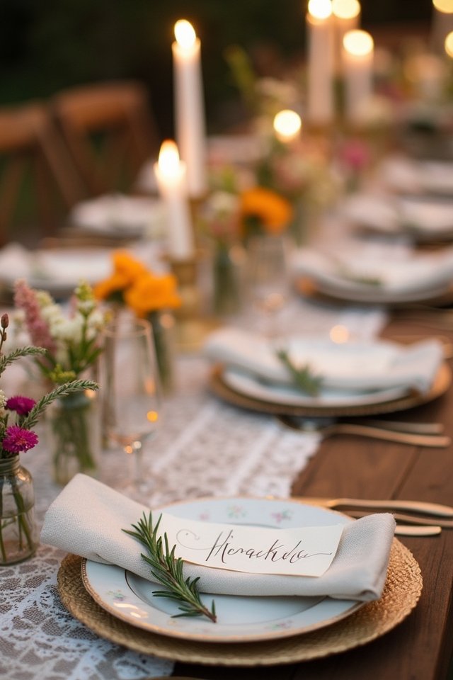 personalized wedding table settings