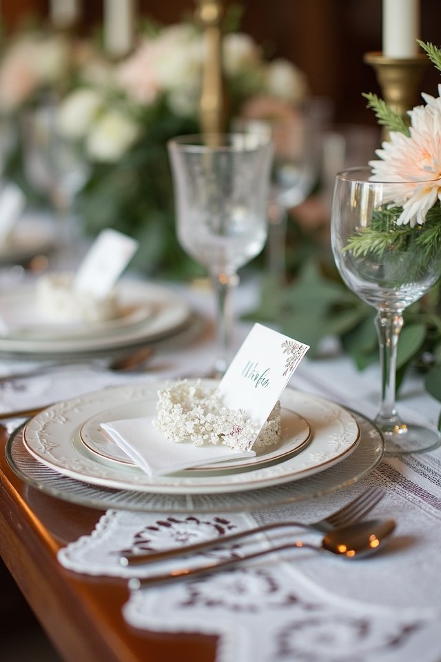 personalized wedding table settings