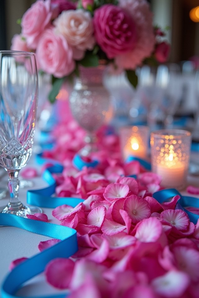 petal themed wedding decor ideas