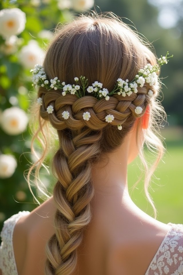 playful braided crown hairstyle