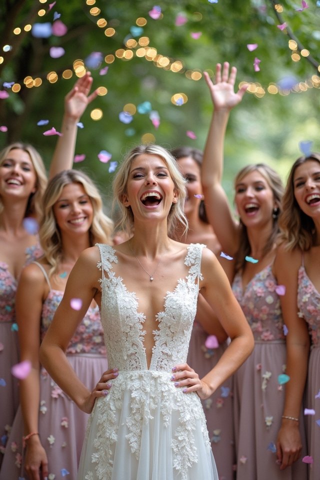 playful bridal party moments