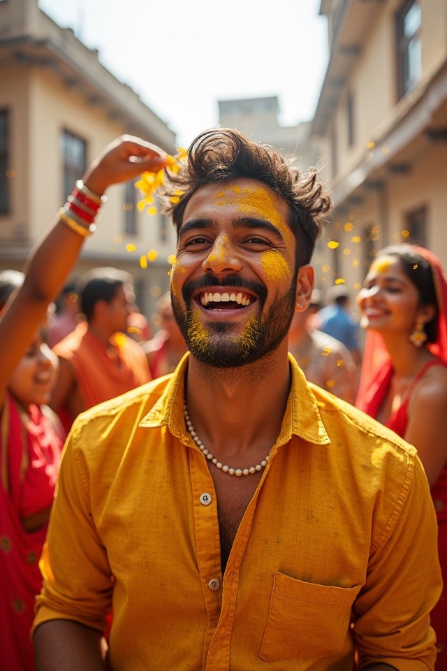 playful groom s joyful antics