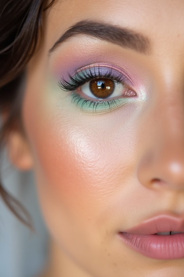 playful pastel wedding eyeshadow